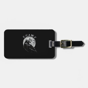 Crow F-Caw-F Funny Bird Moon Gothic Adult Humour C Luggage Tag