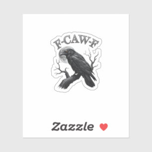 Crow, F-Caw-F Funny Bird Moon Gothic Tri-Blend Cre