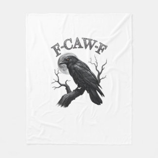 Crow, F-Caw-F Funny Bird Moon Gothic Tri-Blend Cre Fleece Blanket