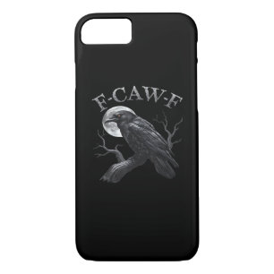 Crow F-Caw-F Funny Bird Moon Retro Classic Case-Mate iPhone Case