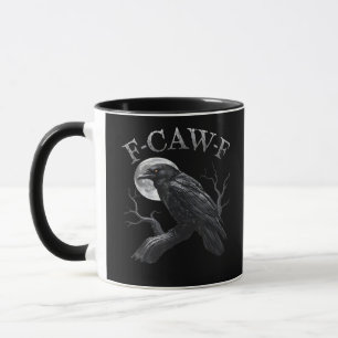 Crow F-Caw-F Funny Bird Moon Retro Classic Mug