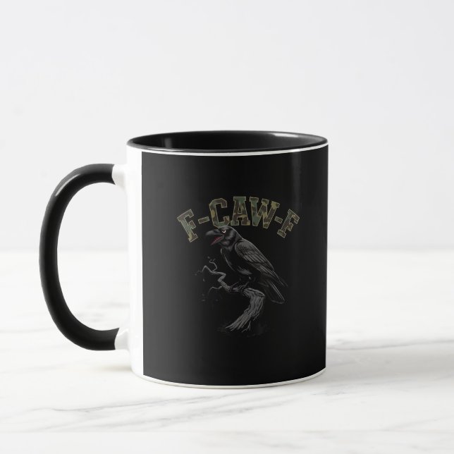 Crow F-Caw-F Funny Bird Mug (Left)