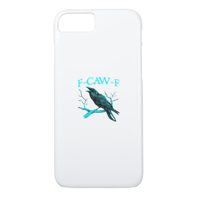 Crow F-Caw-F Funny Bird Retro Case-Mate iPhone Case (Back)