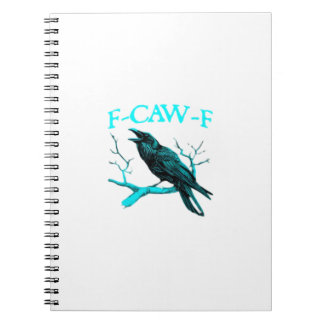 Crow F-Caw-F Funny Bird Retro Notebook