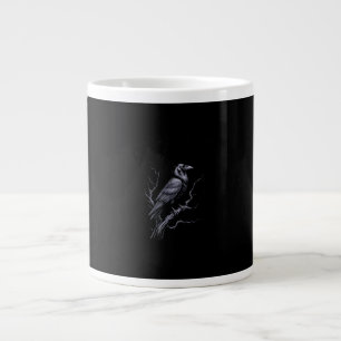 Crow F-Caw-F Funny Bird Saying Humor Meme Large Coffee Mug