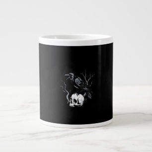 Crow F-Caw-F Funny Bird Saying Humour Meme Desin Large Coffee Mug