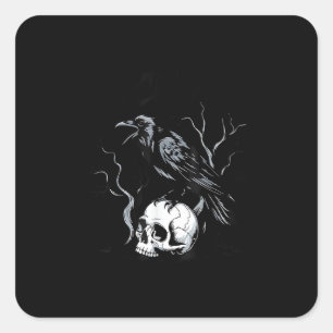 Crow F-Caw-F Funny Bird Saying Humour Meme Desin Square Sticker