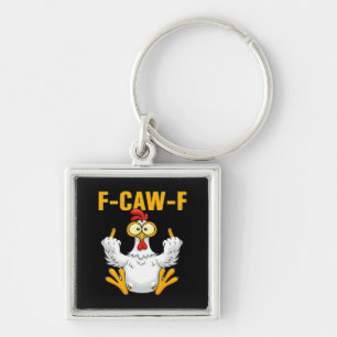 Crow F-Caw-F Funny Humour Gothic Keychain