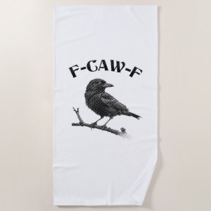 Crow F-CAW-F Halloween Beach Towel