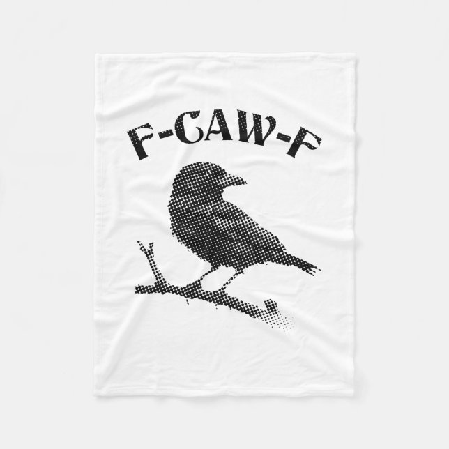 Crow F-CAW-F Halloween Fleece Blanket (Front)