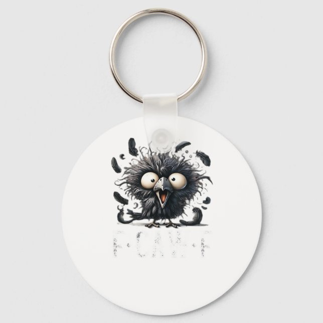 Crow F-Caw-F Keychain (Front)
