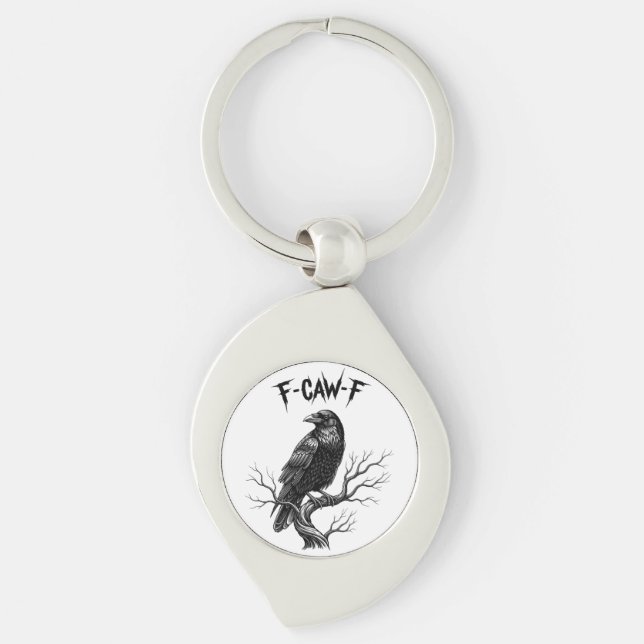 Crow - F-Caw-F Keychain (Front)