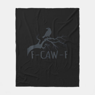 Crow F-Caw-F Retro Crow Fleece Blanket