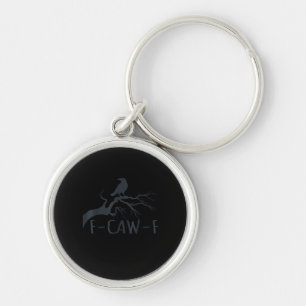 Crow F-Caw-F Retro Crow Keychain