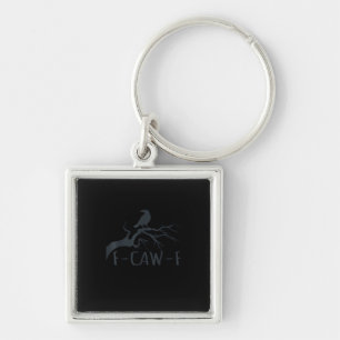 Crow F-Caw-F Retro Crow Keychain