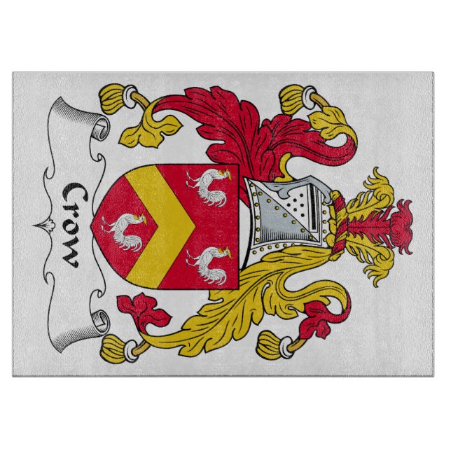 Crow Family Crest Cutting Board (Front)