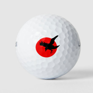 Crow Flying Silhouette Raven Flight Wing Sun Golf Balls