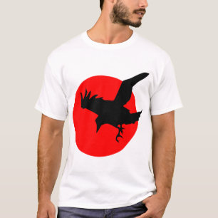 Crow Flying Silhouette Raven Flight Wing Sun T-Shirt
