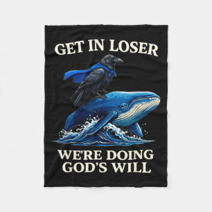 Crow get loser we're doing god's will christian bi fleece blanket