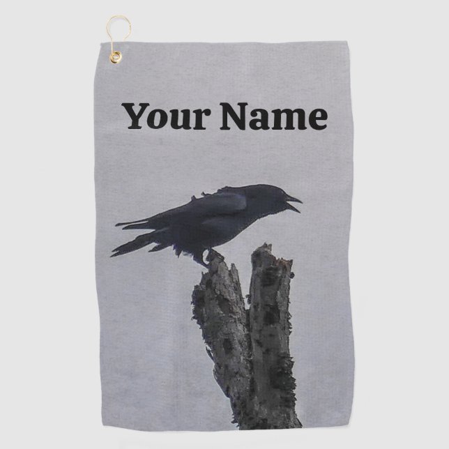 Crow Golf Towel (Front)