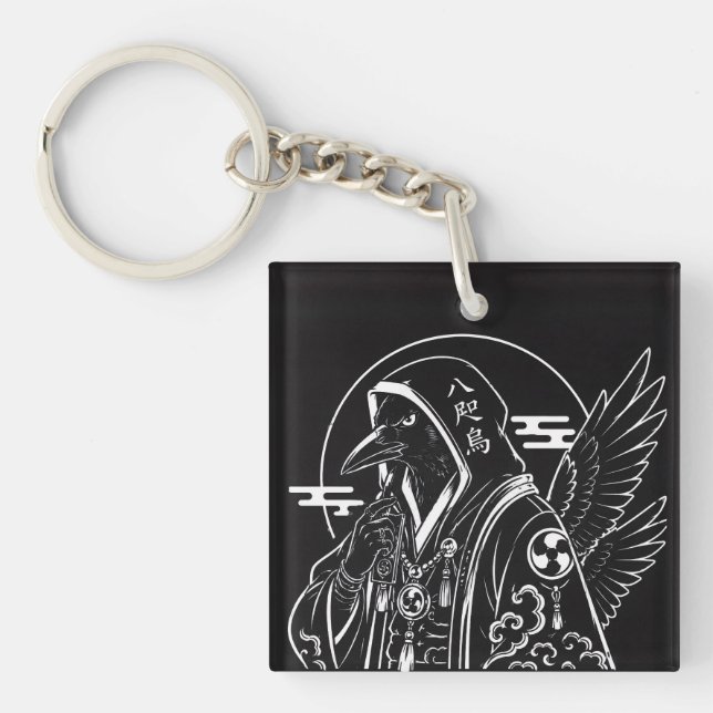 Crow Guardian Keychain (Front)