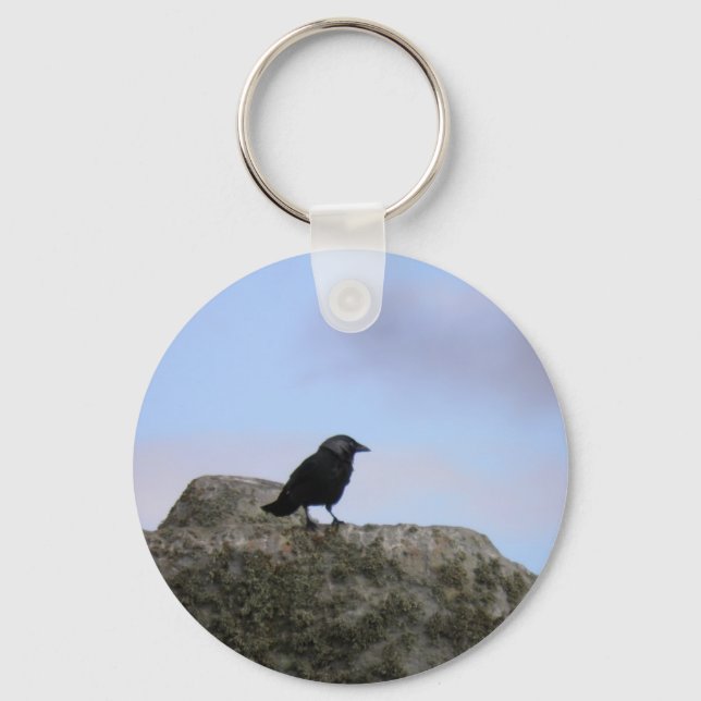 Crow guardian of Stone Henge Keychain (Front)