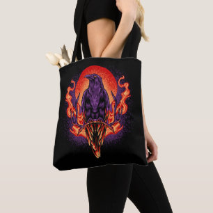 Crow Halloween Tote Bag 