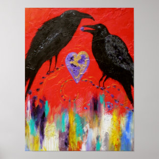 Crow Heart Poster