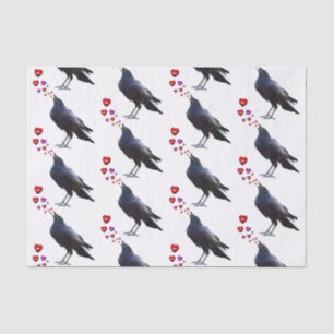 Crow Hearts Tissue Paper