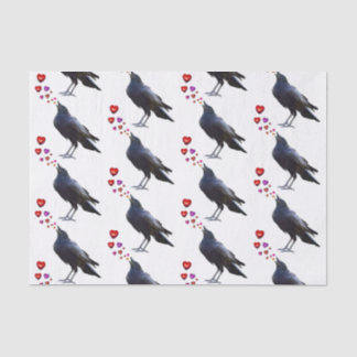 Crow Hearts Tissue Paper