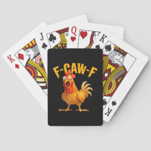 Crow Humor F-Caw-F Gothic Funny Retro Cool Playing Cards