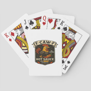 Crow Humor Funny Gothic F-Caw-F Playing Cards