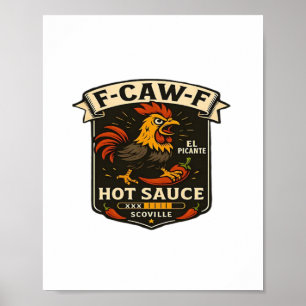 Crow Humor Funny Gothic F-Caw-F Poster