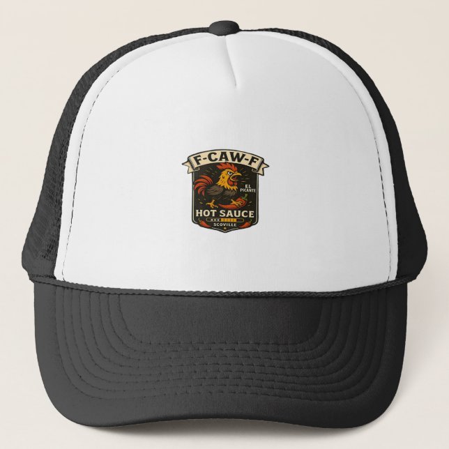 Crow Humor Funny Gothic F-Caw-F Trucker Hat (Front)