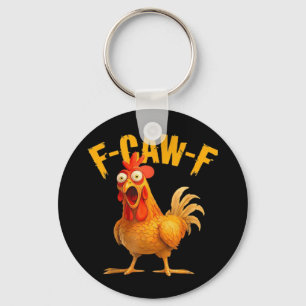 Crow Humour F-Caw-F Gothic Funny Retro Cool Keychain