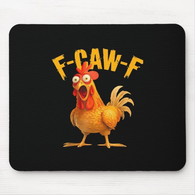 Crow Humour F-Caw-F Gothic Funny Retro Cool Mouse Pad (Front)