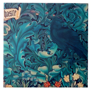 Crow in The Forest, William Morris Ceramic Tile