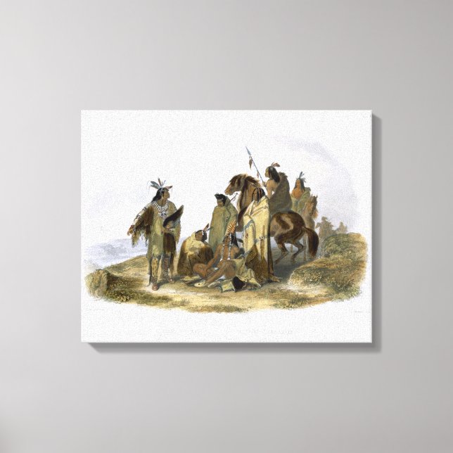 Crow Indians, plate 13 from volume 1 of `Travels i Canvas Print (Front)