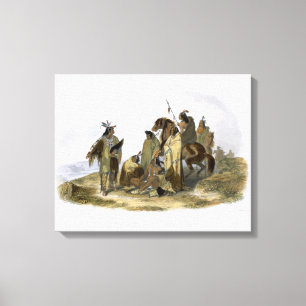 Crow Indians, plate 13 from volume 1 of `Travels i Canvas Print