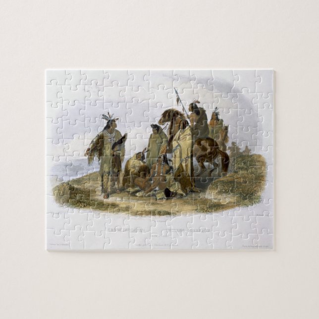 Crow Indians, plate 13 from volume 1 of `Travels i Jigsaw Puzzle (Horizontal)