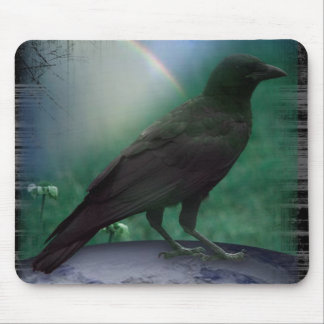 CROW KNOW EARTH MOUSE PAD