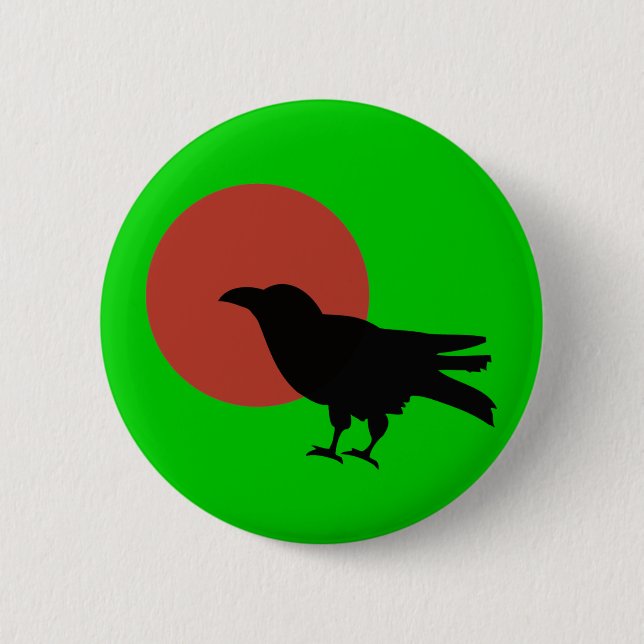 Crow Moon 2 Inch Round Button (Front)