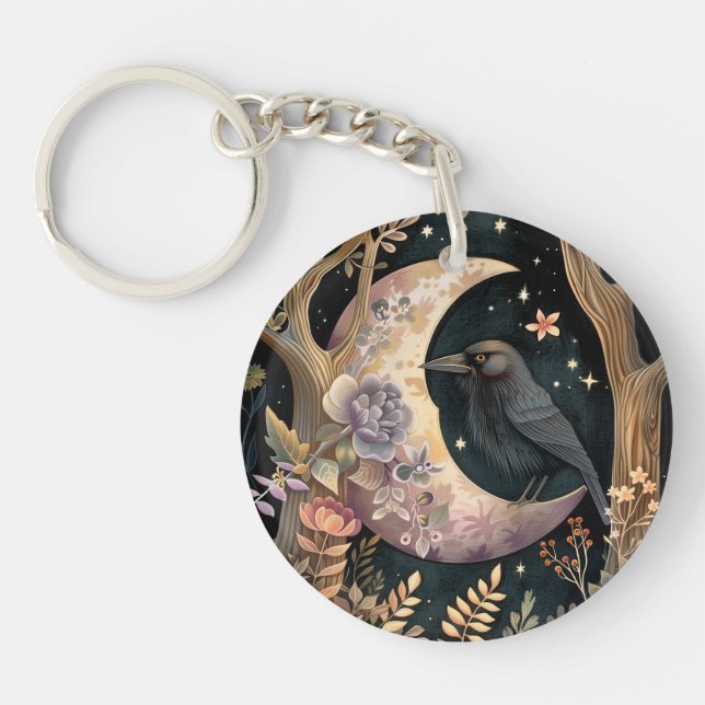 Crow Moon   Keychain (Front)