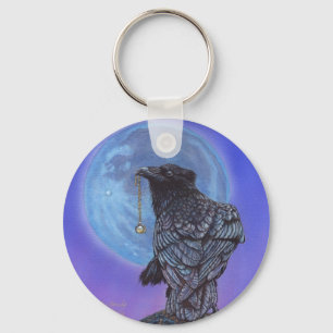 Crow Moon Keychain