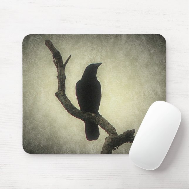 Crow Mouse Pad (With Mouse)
