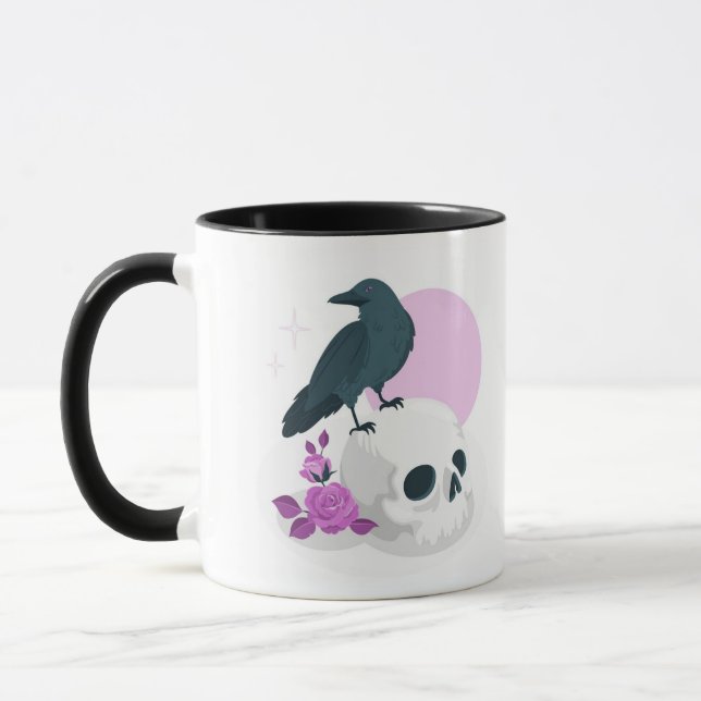 Crow Mug à café à deux tons (Gauche)