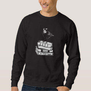 Crow On Books  Dark Academia Sweatshirt