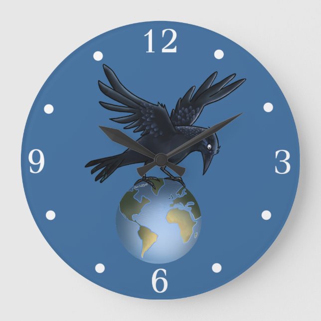 Crow on top of the World - Wall Clock (Front)