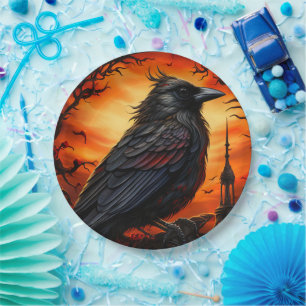 Crow Paper Plate