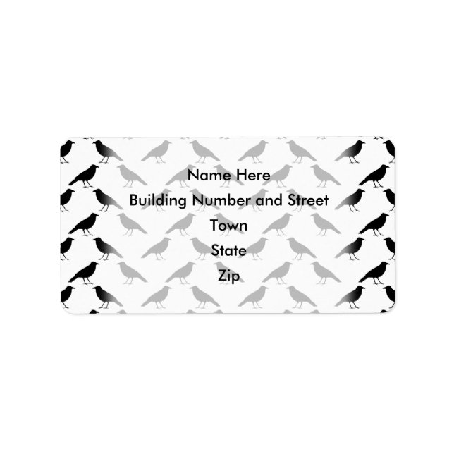 Crow Pattern. Label (Front)